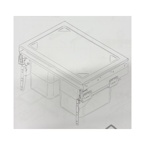 Prügikastisüsteem 600mm 2x15L vaikseltsulguv uksekinnitusega Tumehall